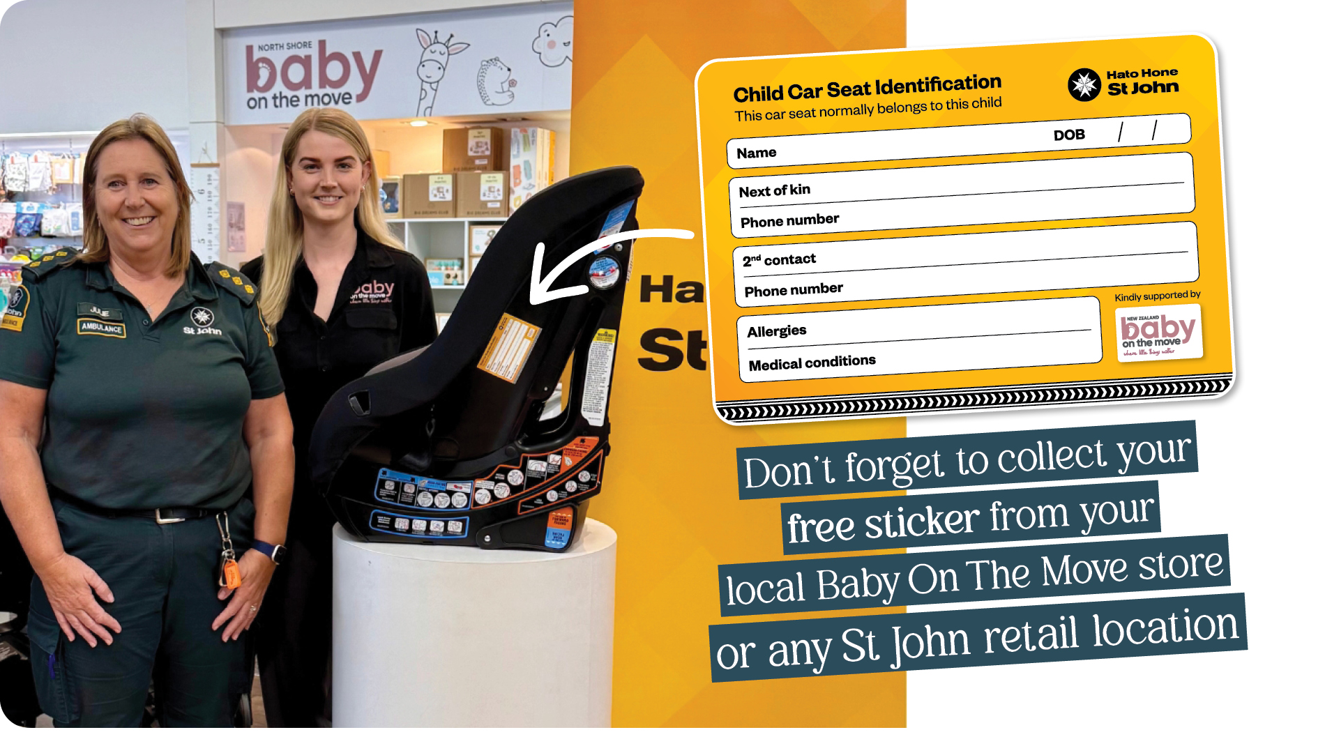 Car Seat Identification Stickers